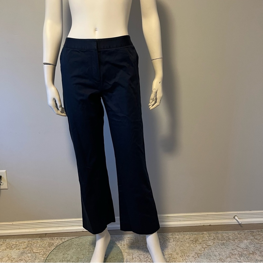 Lafayette 148 New York Women's Compact Stretch Flared Black Pant Size 4